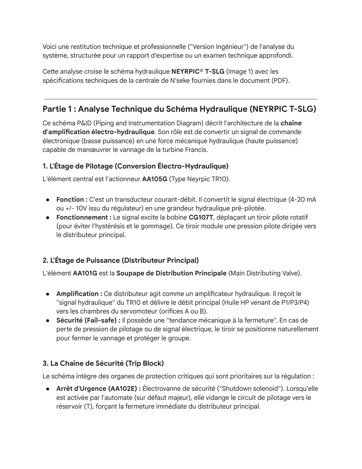 First page of Analyse Technique Centrale N'seke
