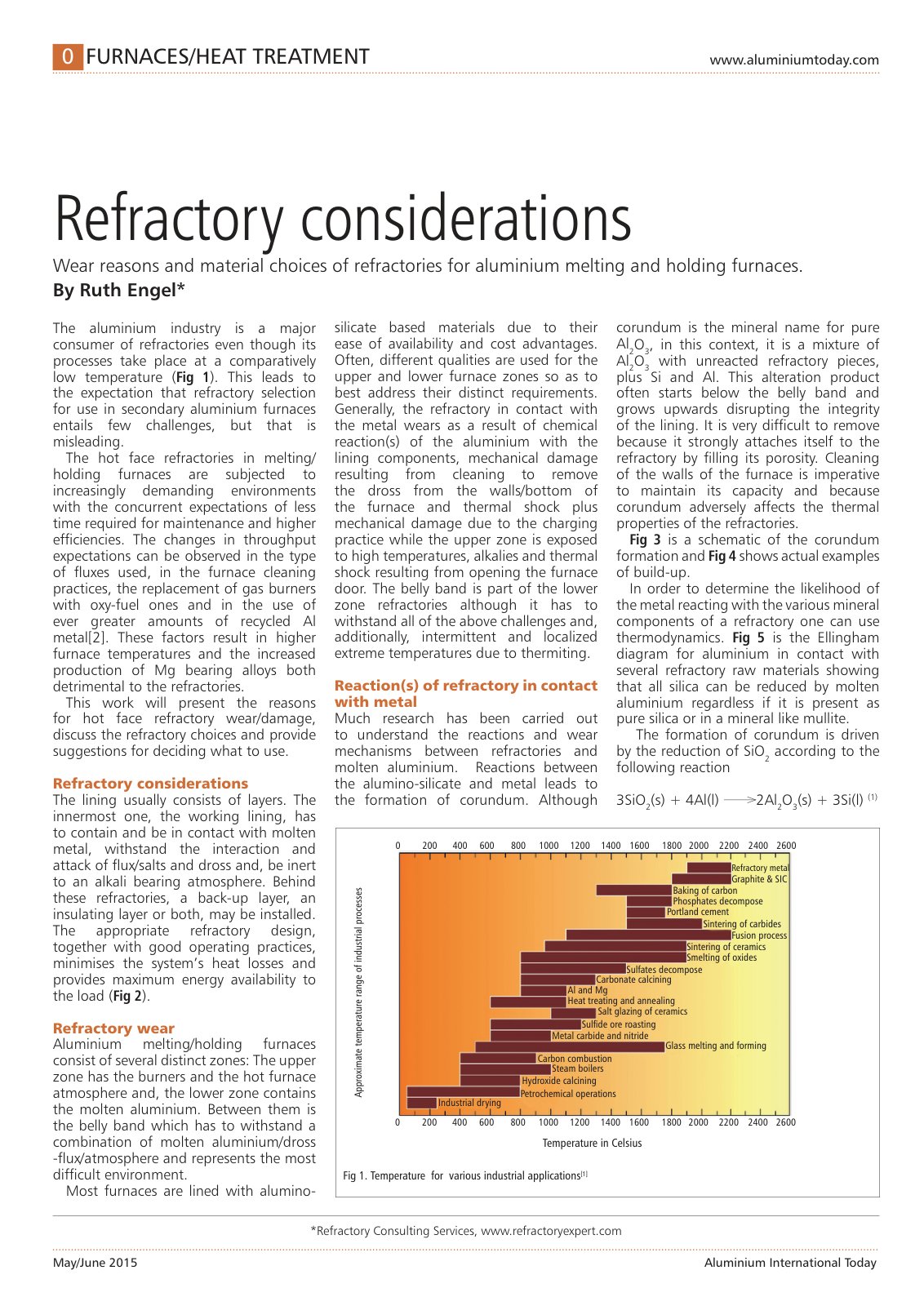 First page of Refractory considerations Wear reasons a