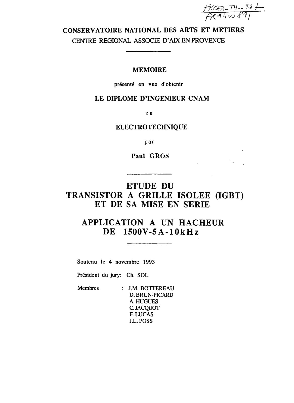 First page of ÉLECTRONIQUE 3  1