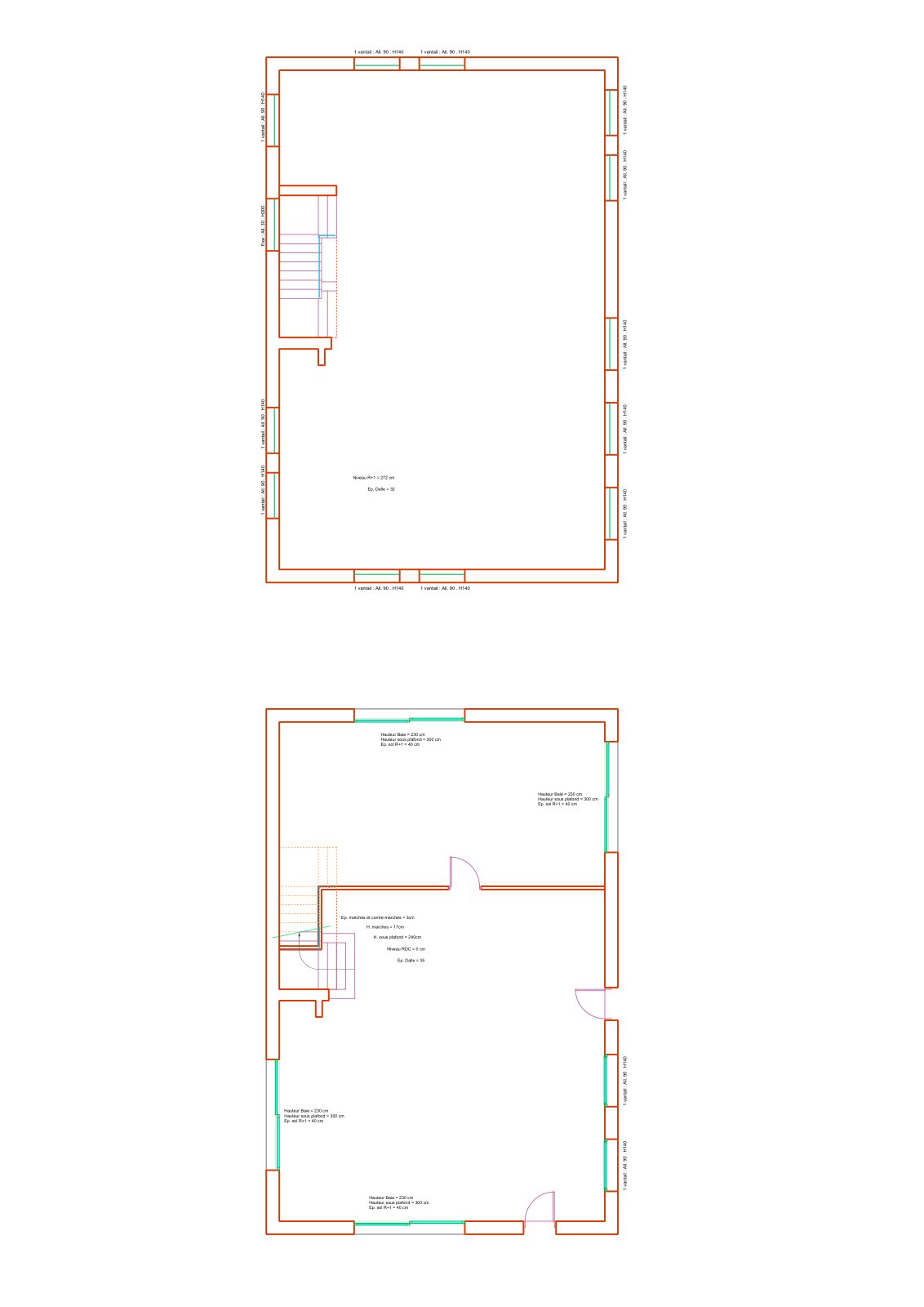 First page of Séjour design escalier PLANS