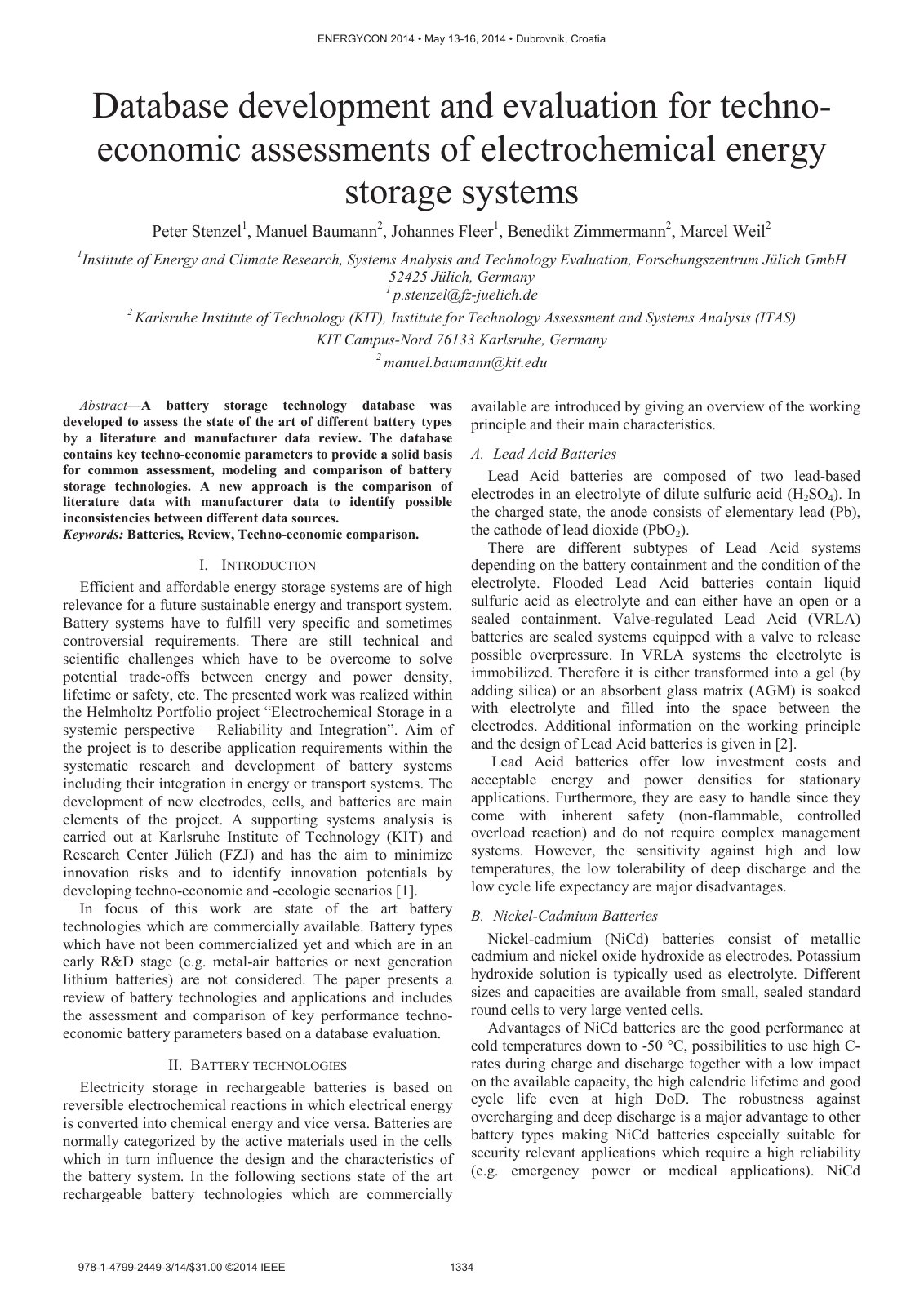 First page of Database development and evaluation for
