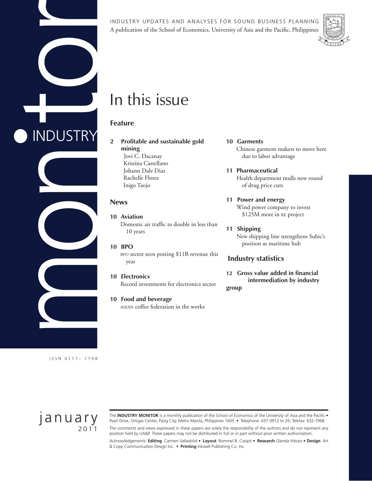 First page of Profitable and sustainable gold mining