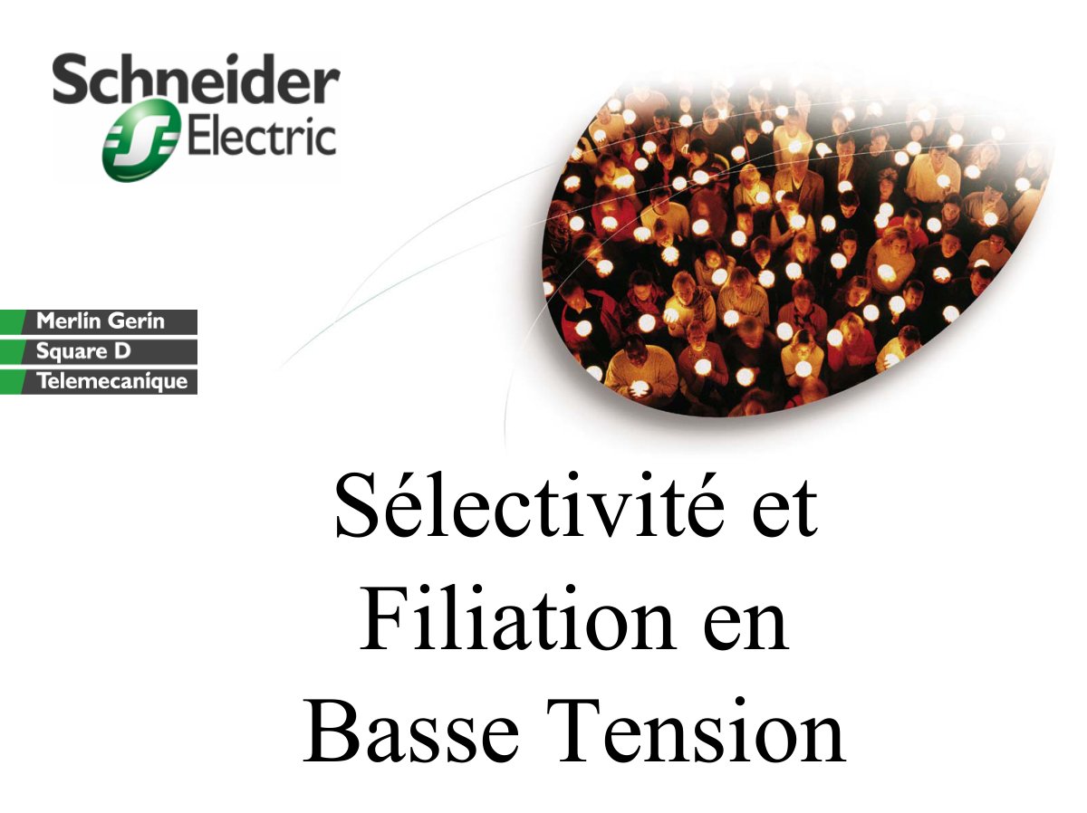 First page of selectivite et filiation en basse tension
