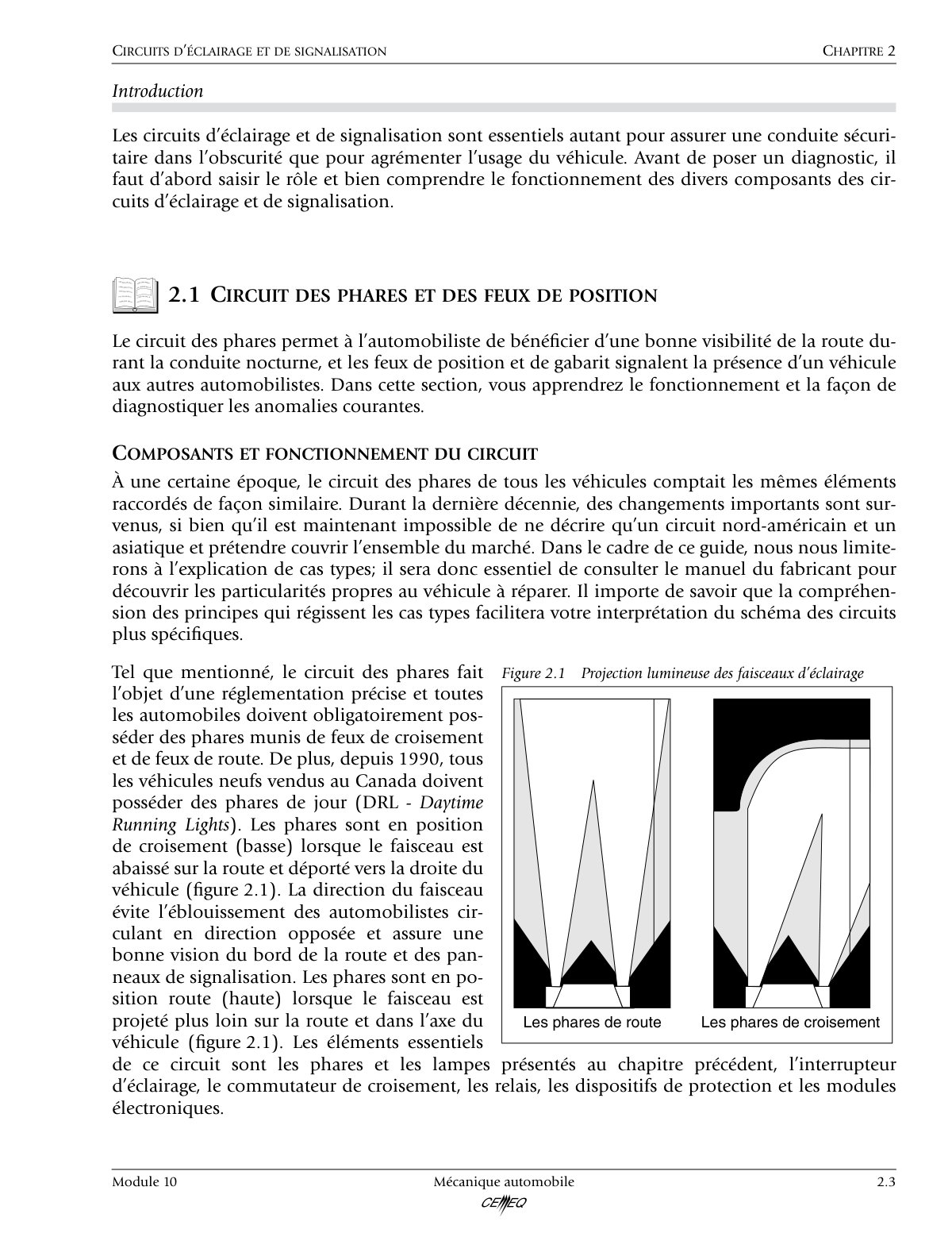 First page of circuit eclairage signalisation