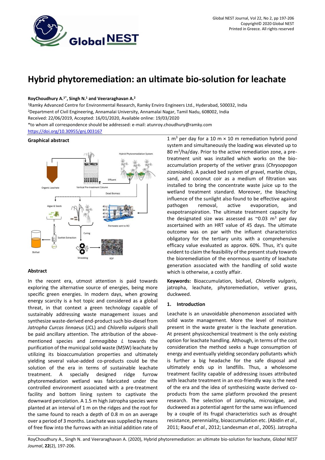 First page of Hybrid phytoremediation an ultimate bio