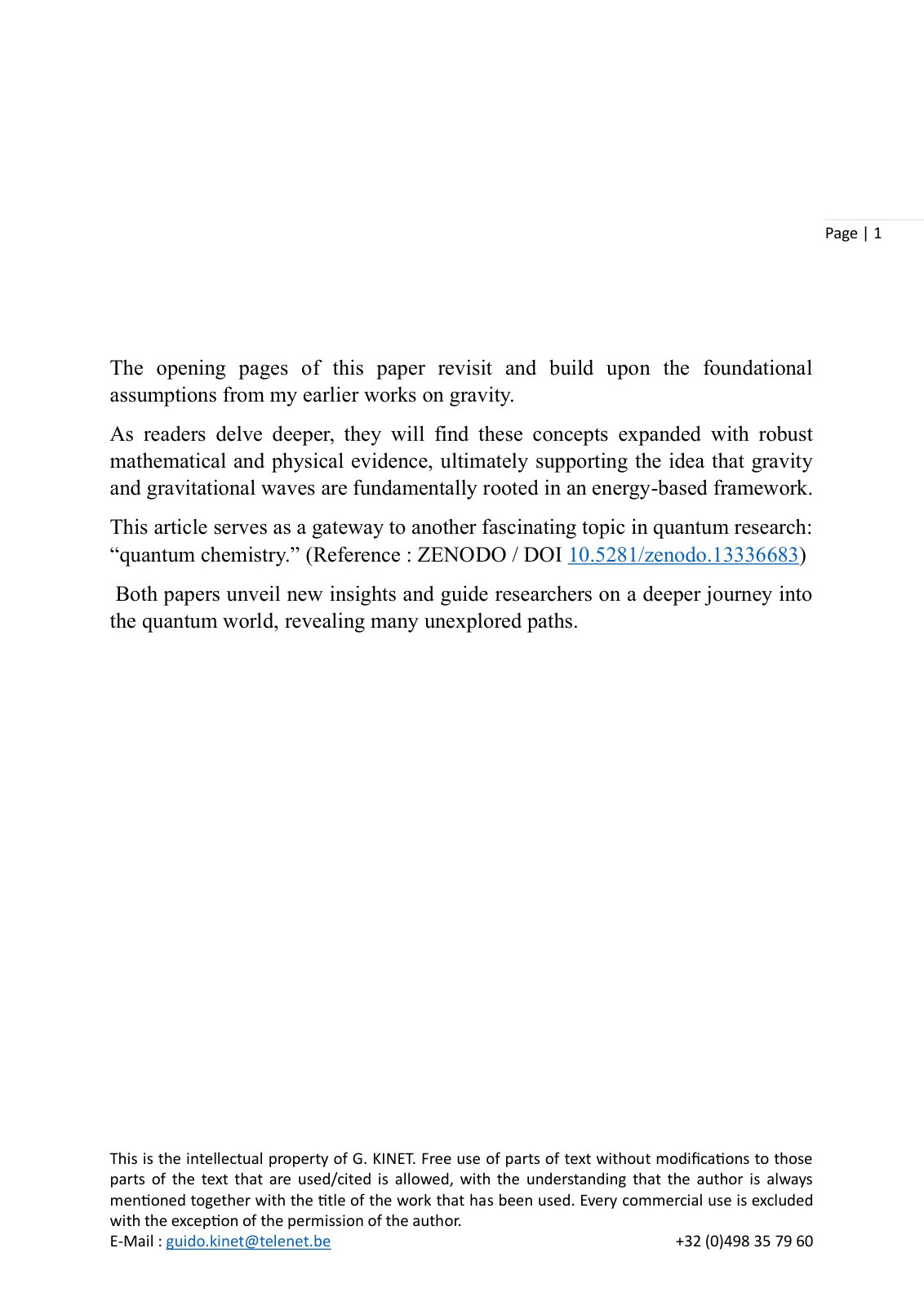 First page of QUANTUM GRAVITY GOING FOR A DEEPER UNDER