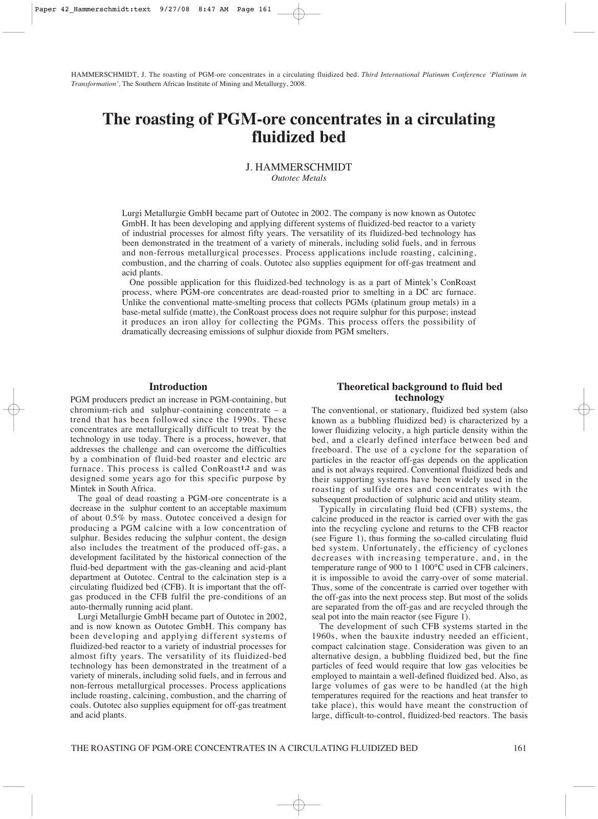 First page of 2008Hammerschmidt