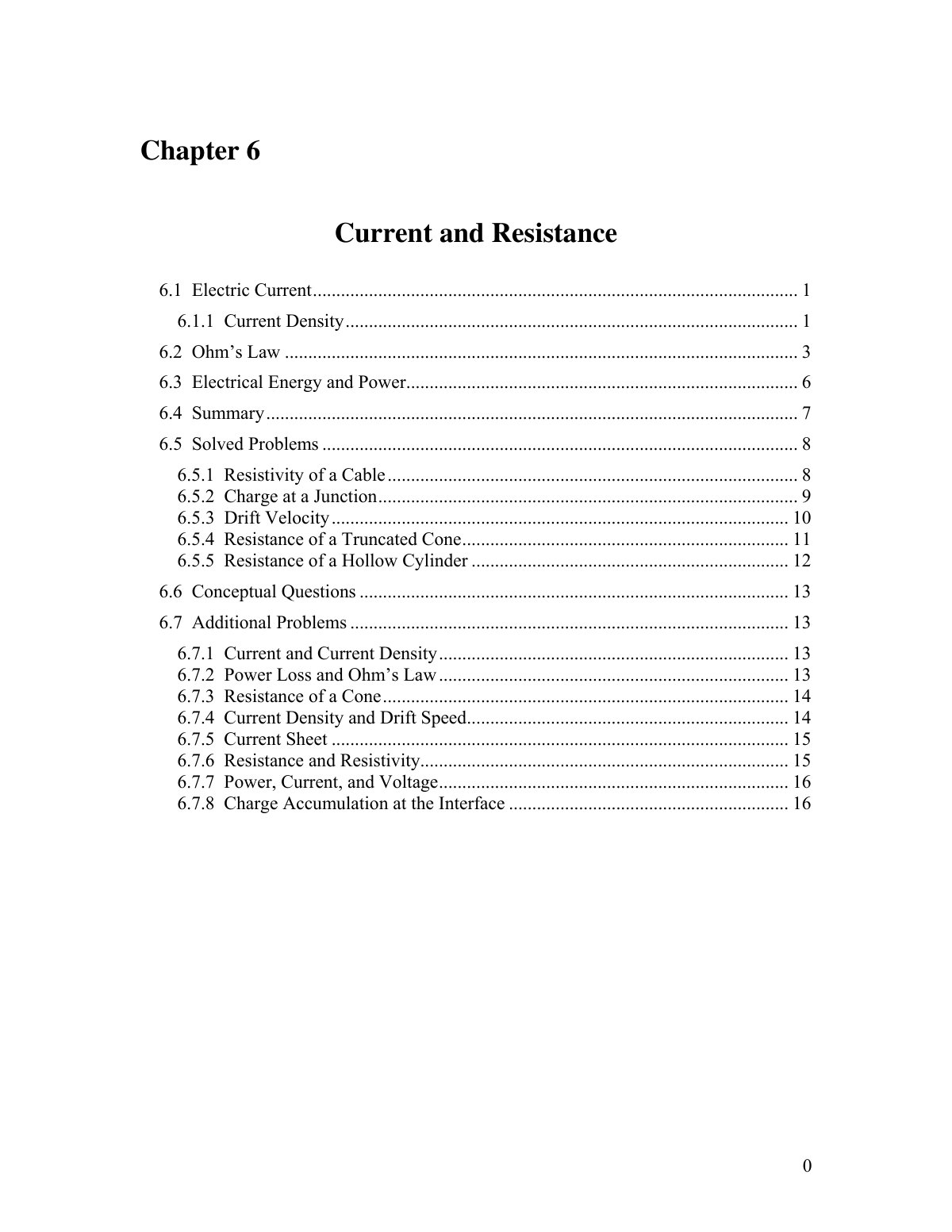 First page of Current and Resistance
