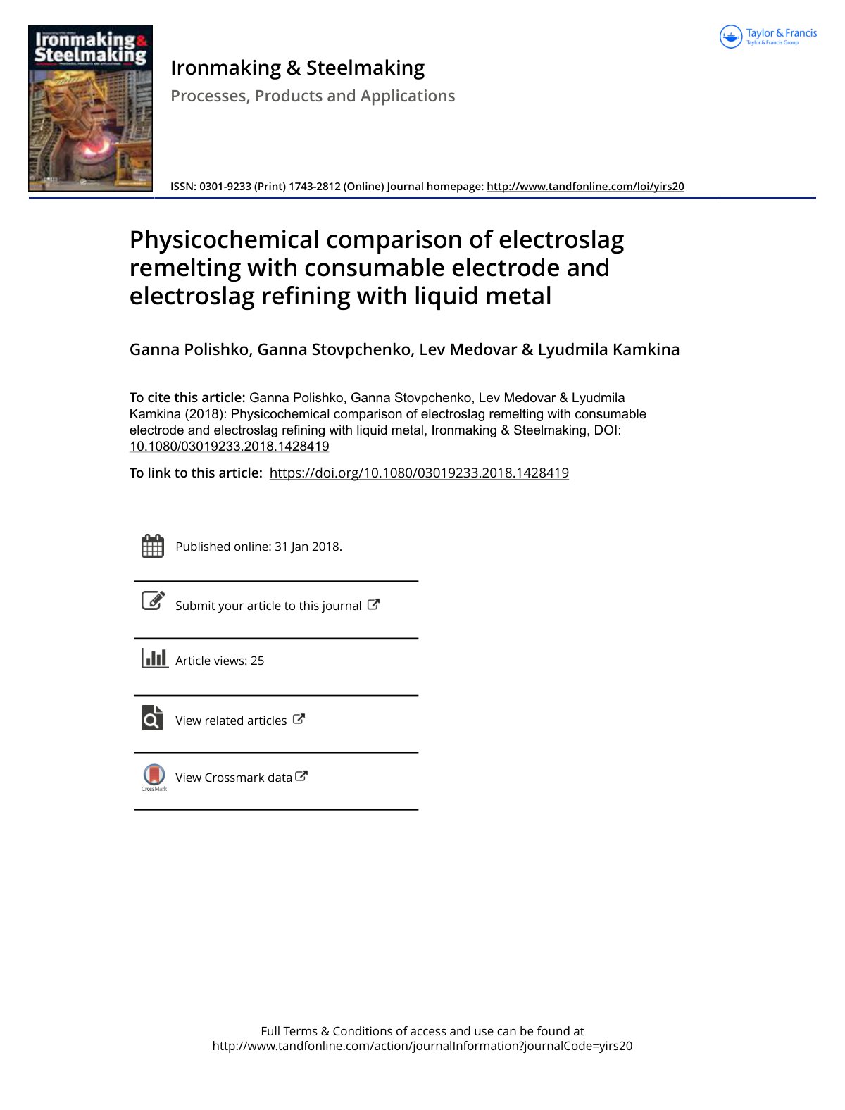 First page of Physicochemical comparison of electrosla