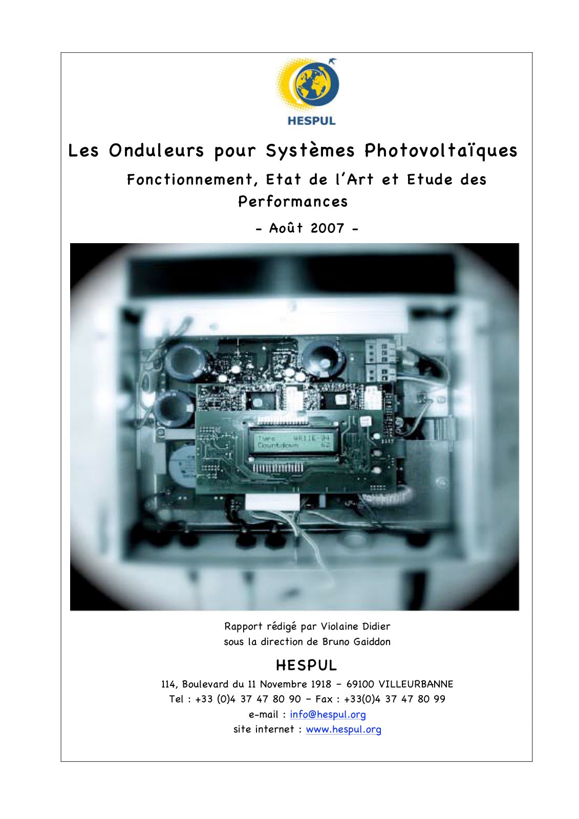 First page of onduleur photovoltaique