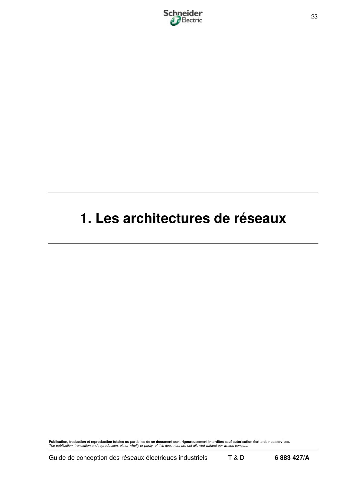 First page of Guide de conception reseaux Schneider top