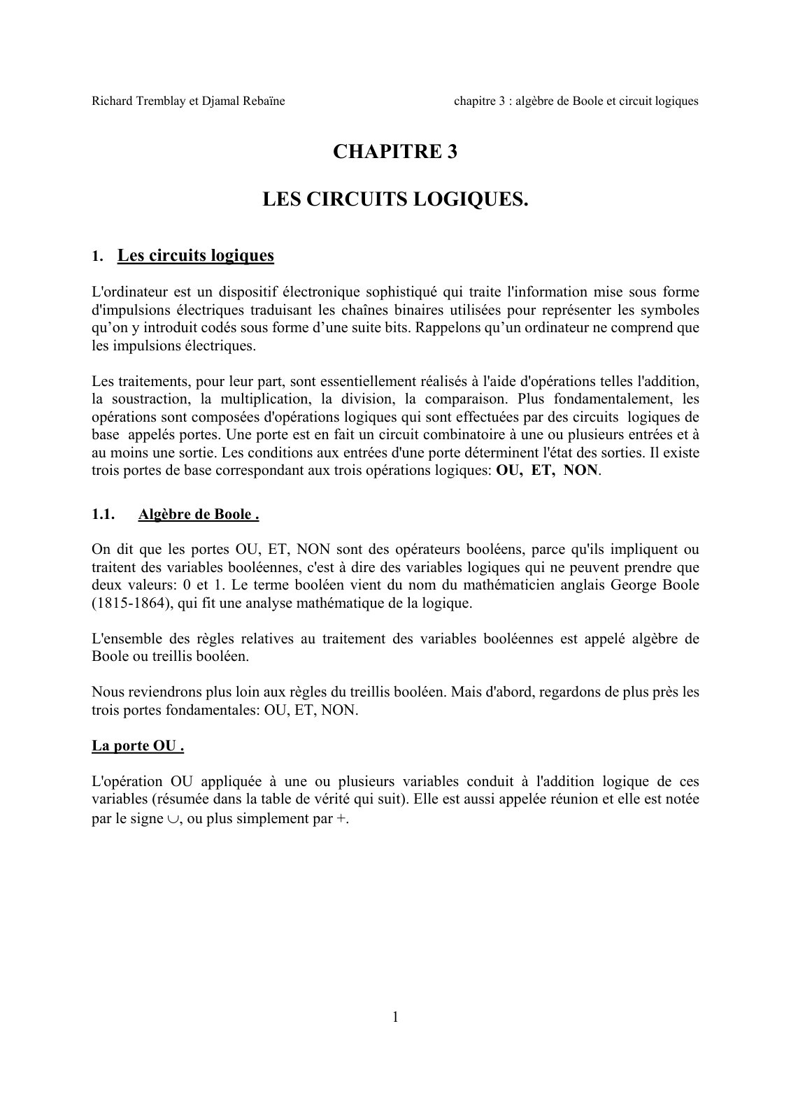 First page of CIRCUITS LOGIC  2  1