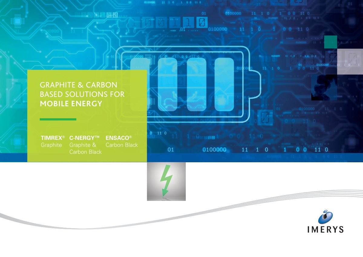 First page of imerys business documentation graphite and carbone mobile energy solutions january 2022