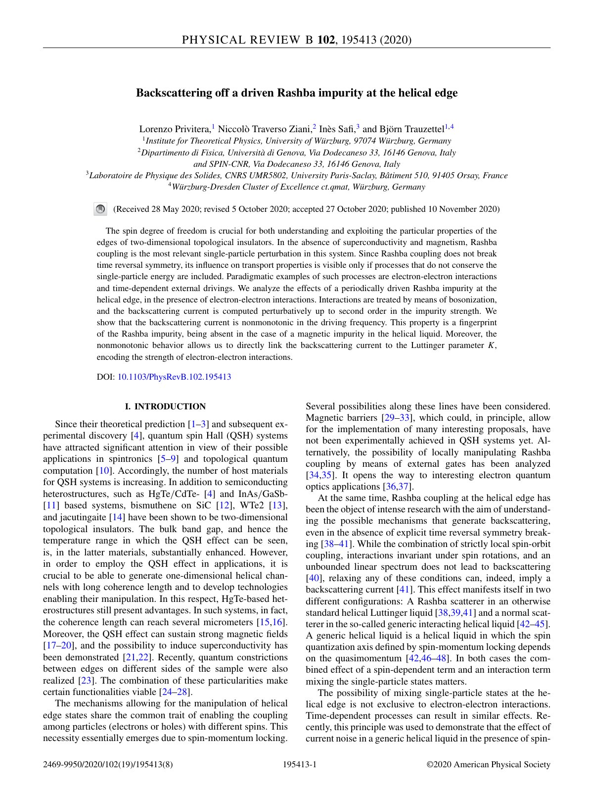 First page of Backscattering off a driven Rashba impur
