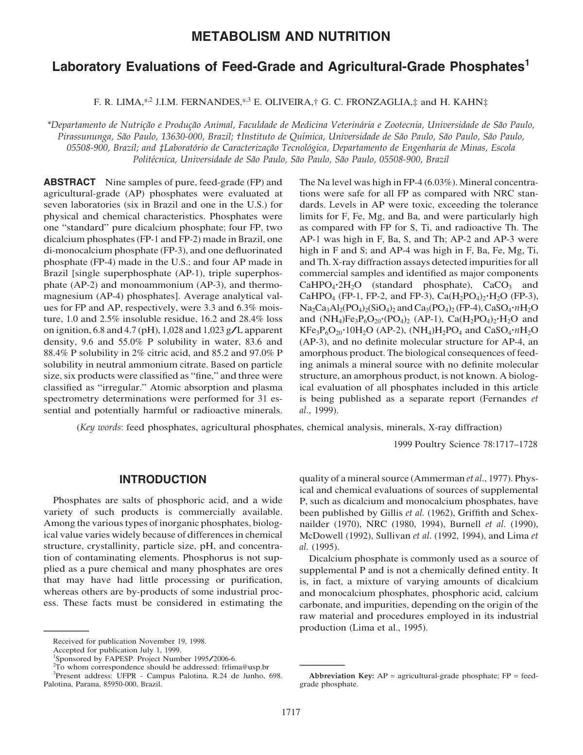 First page of Laboratory evaluations of feed grade and