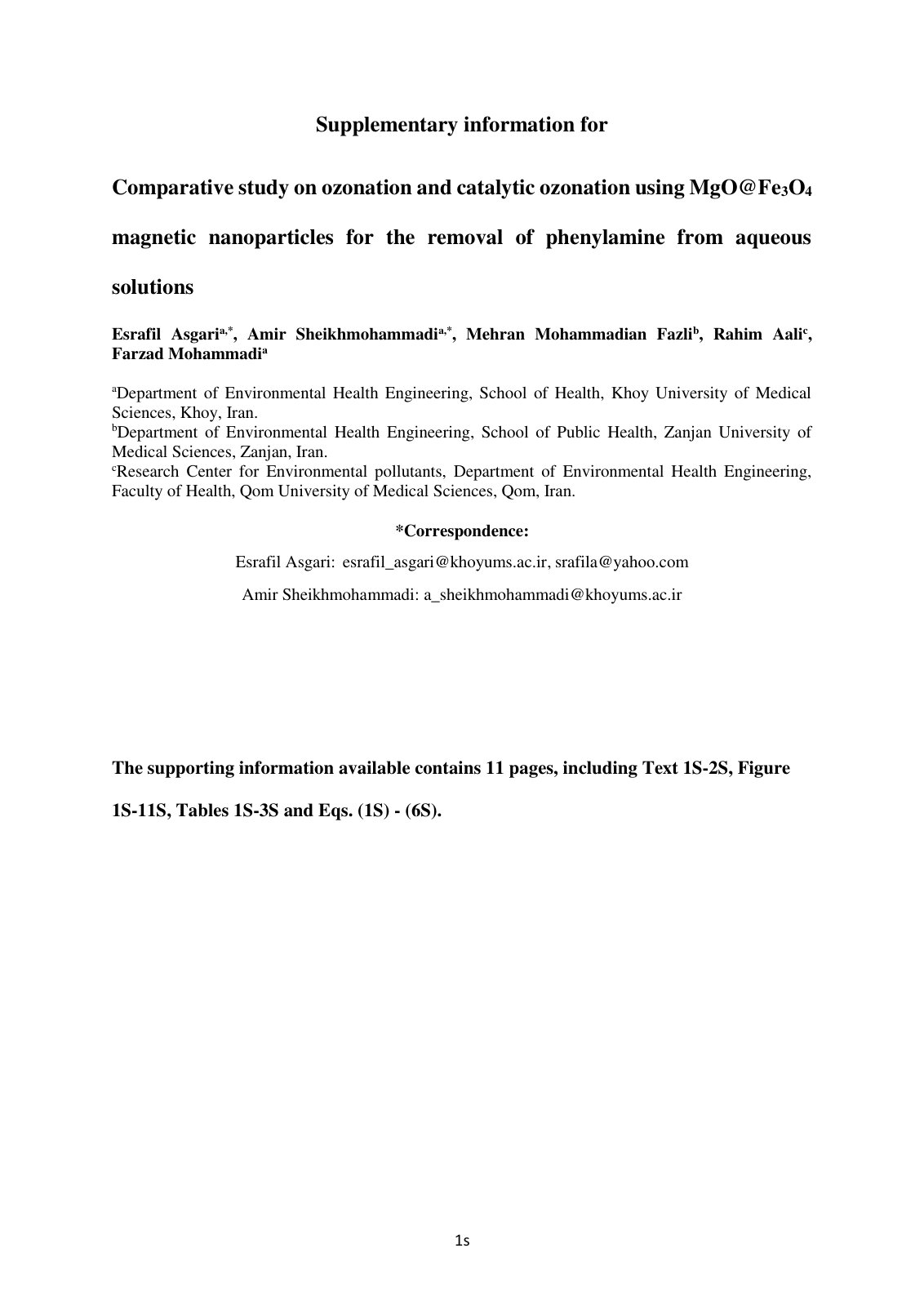 First page of Comparative study on ozonation and catal