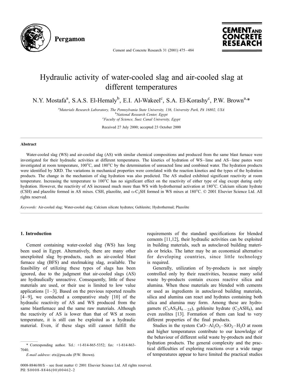 First page of Critical Water Quality Assessment Slag and Air Quality Impacts on Riverine Ecosystems and Aquatic Life