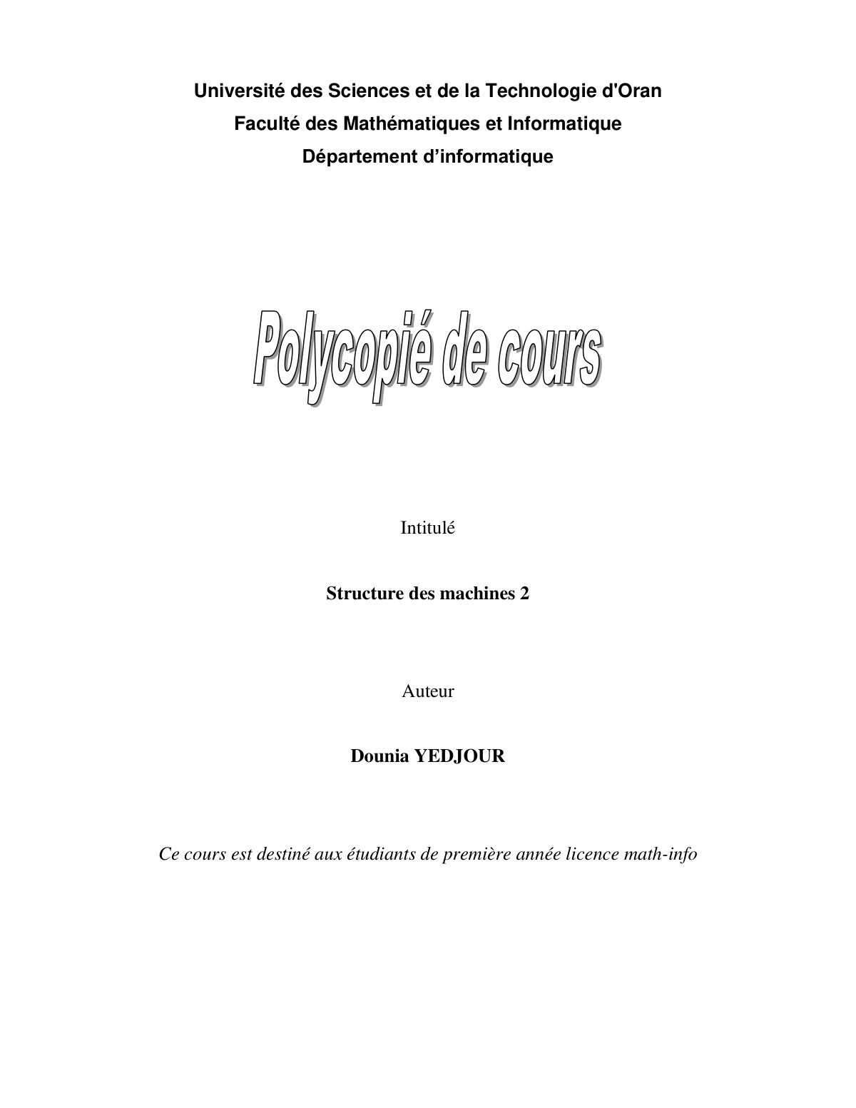 First page of SDM DY