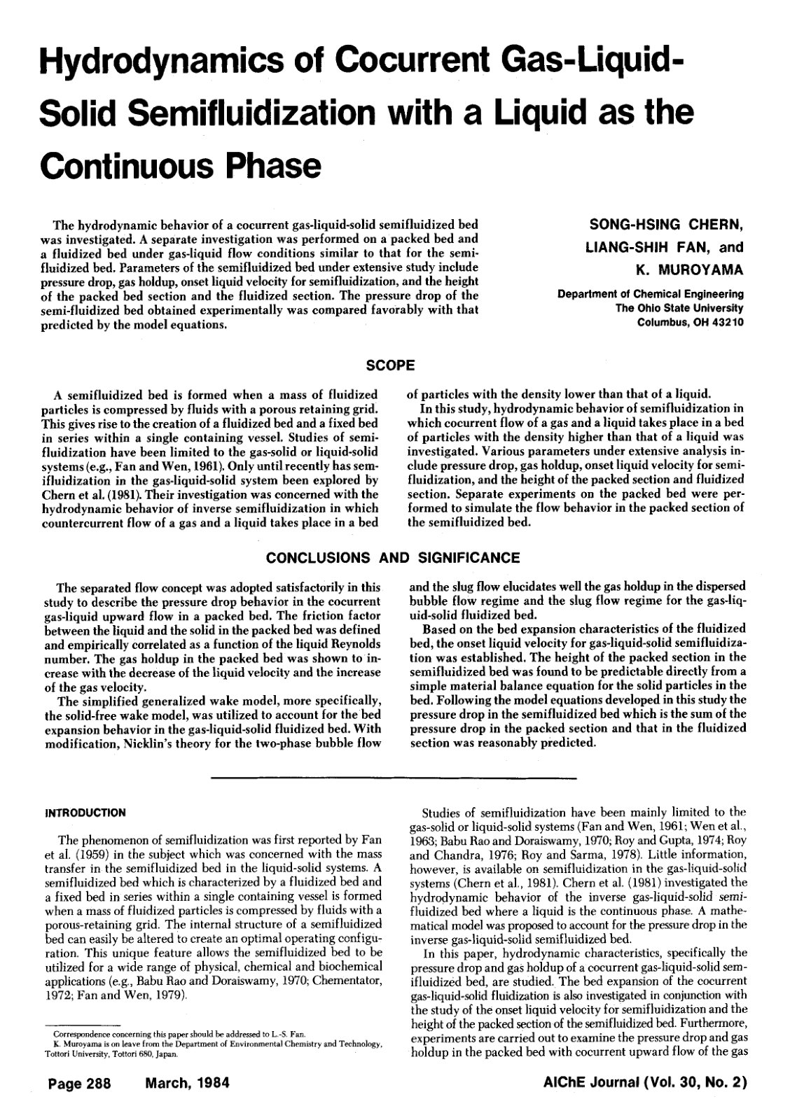 First page of Hydrodynamics of cocurrent gas liquid so