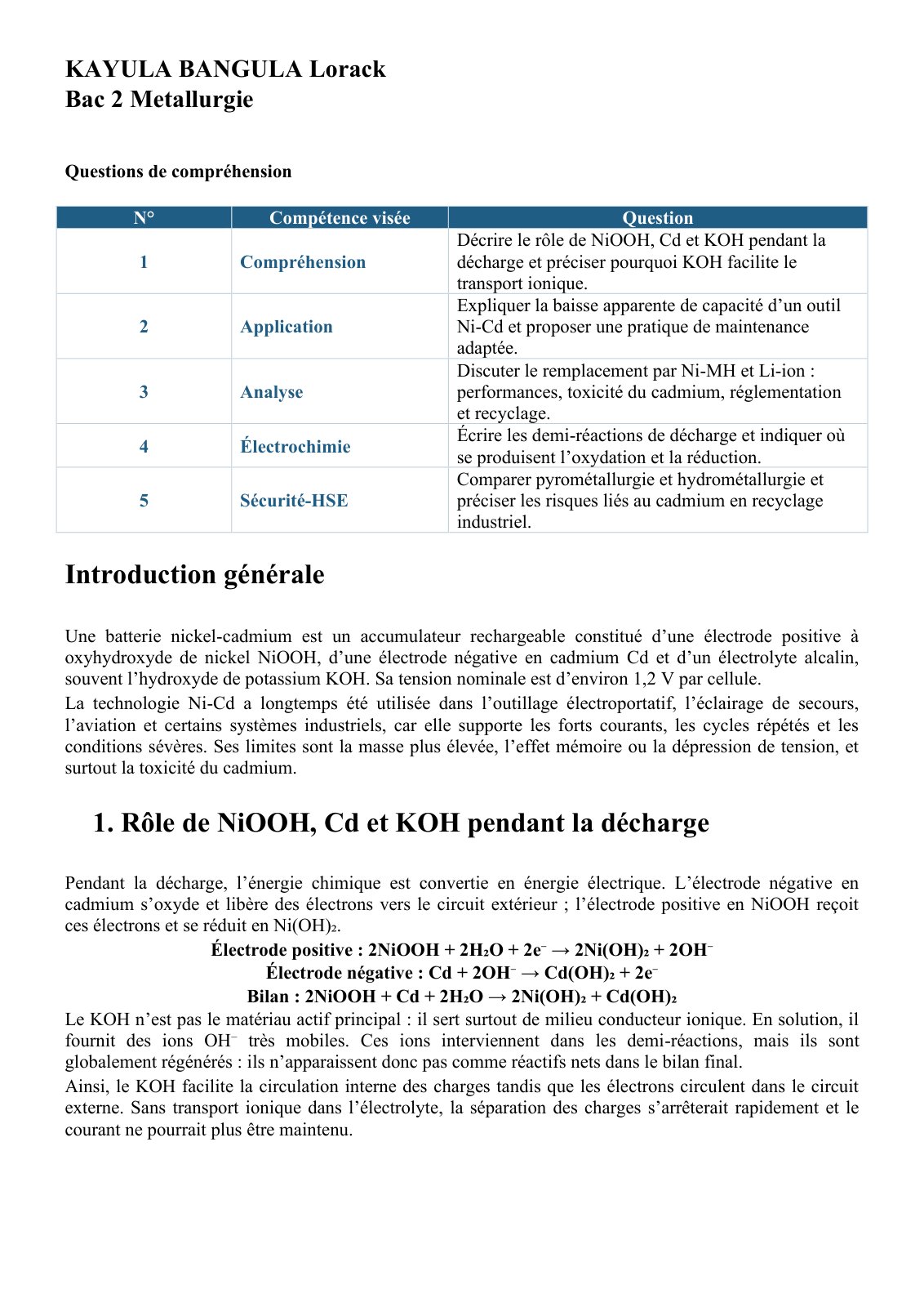 First page of KAYULA BANGULA LORACK TP 