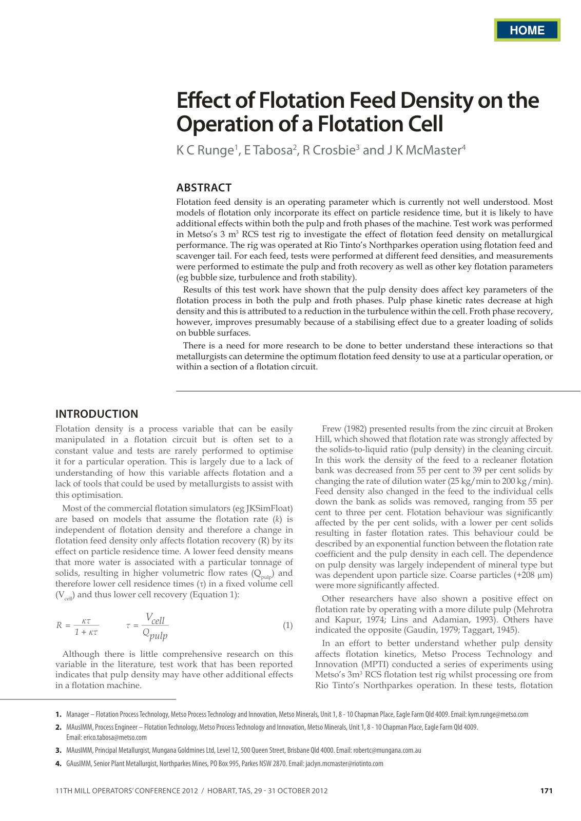First page of Runge REPLACEMENT