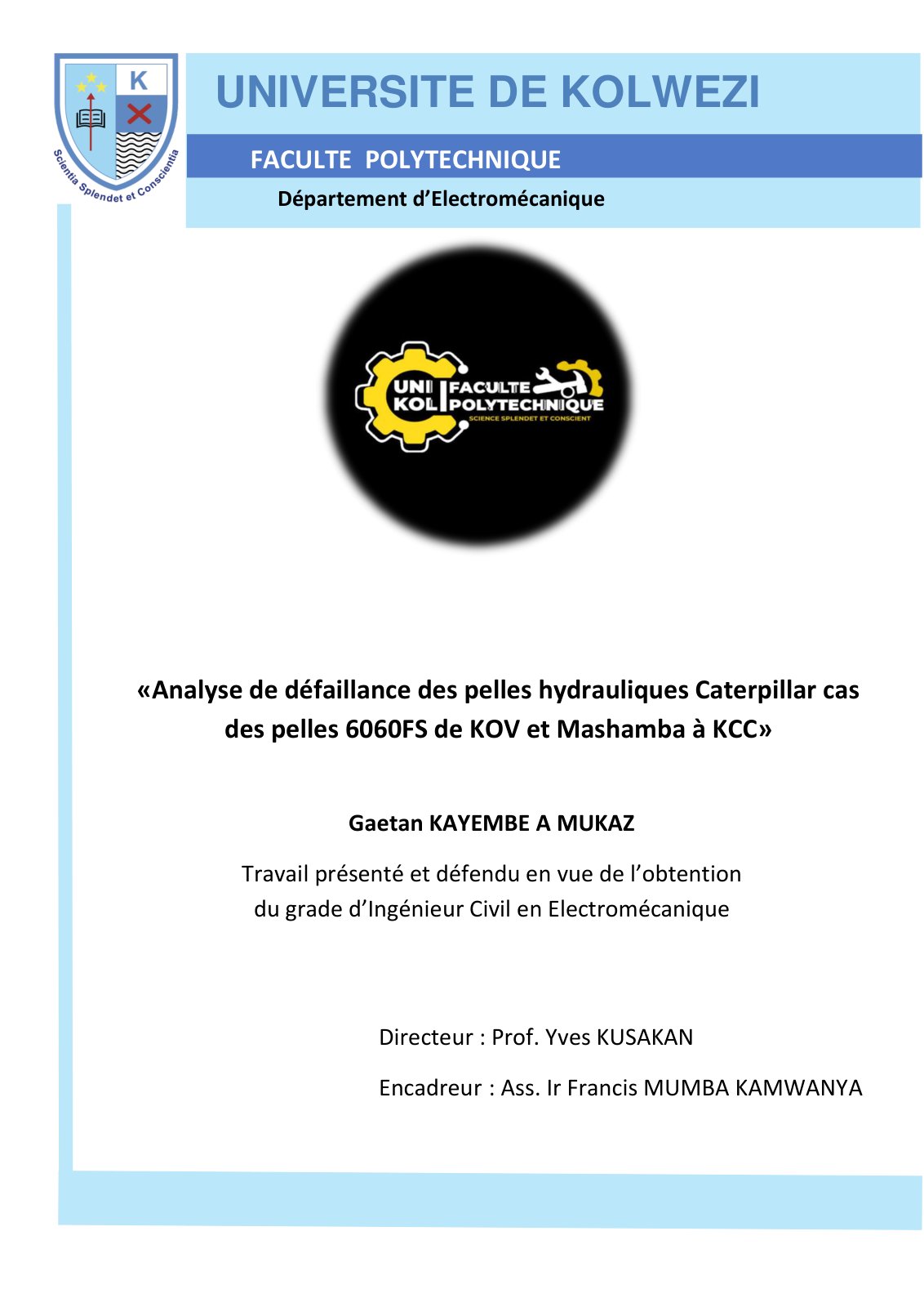 First page of 2022 2023 TFE ELM Gaetan MUKAZ TFE Final