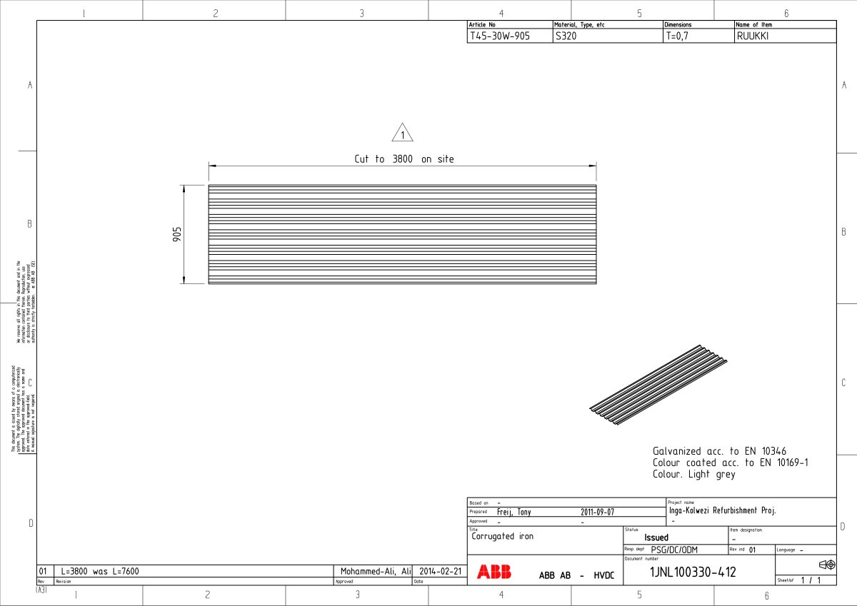 First page of Corrugated iron