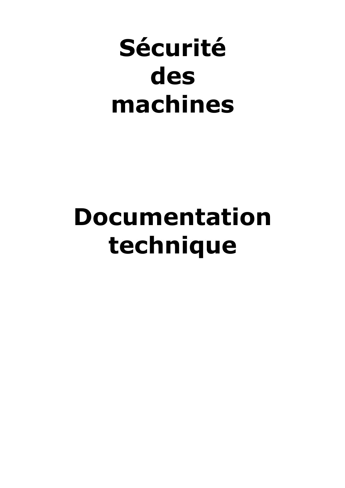 First page of secu machines doc tech