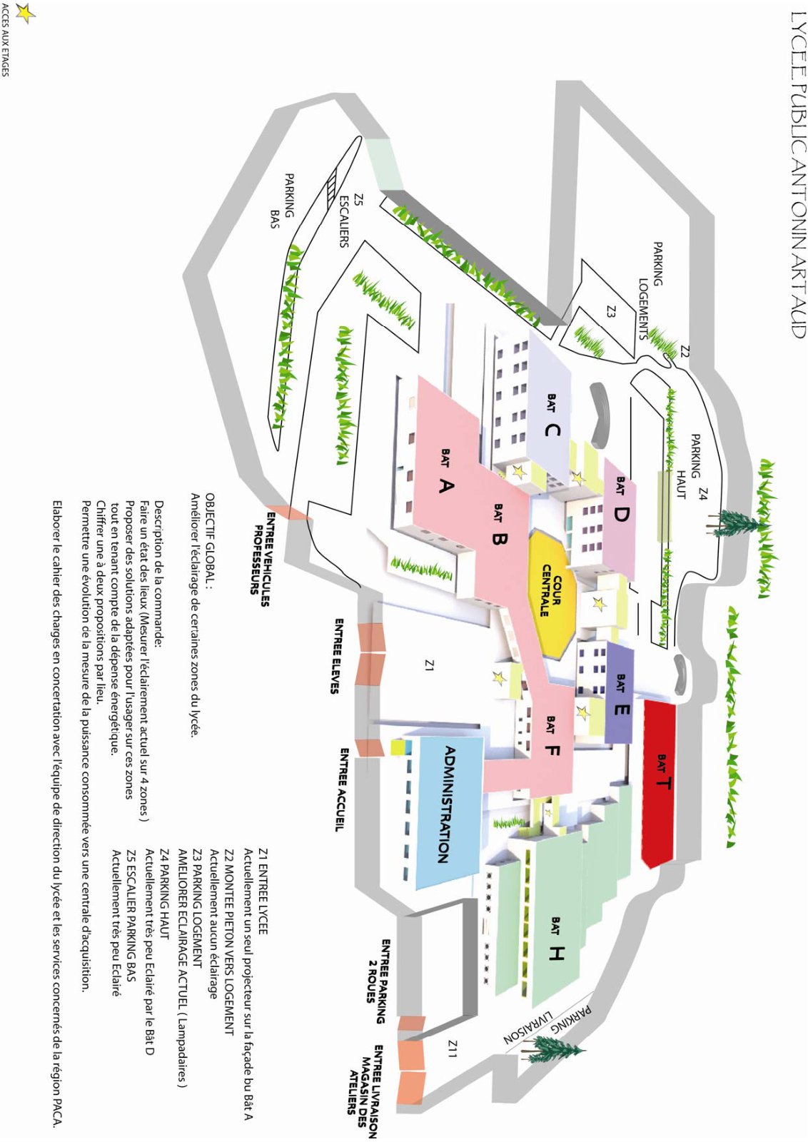 First page of OBJECTIF GLOBAL: Améliorer l'éclairage de certaines zones du lycée