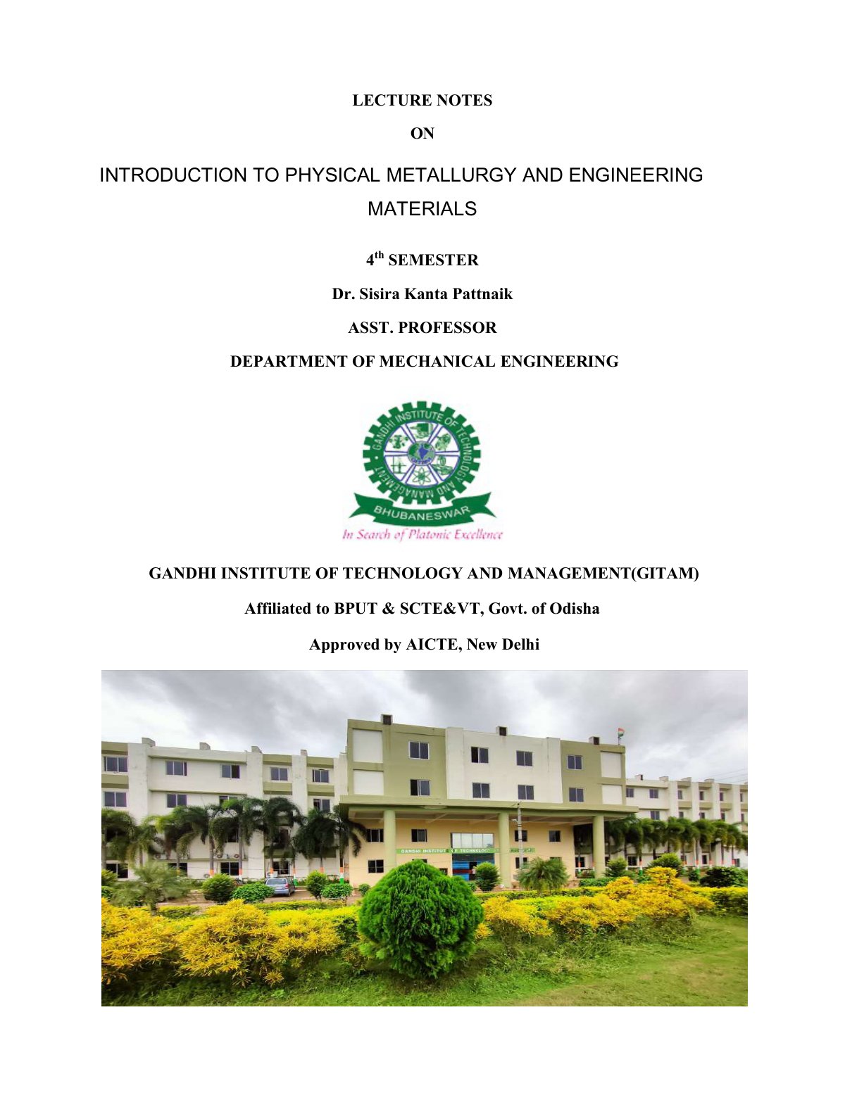 First page of INTRODUCTION TO PHY