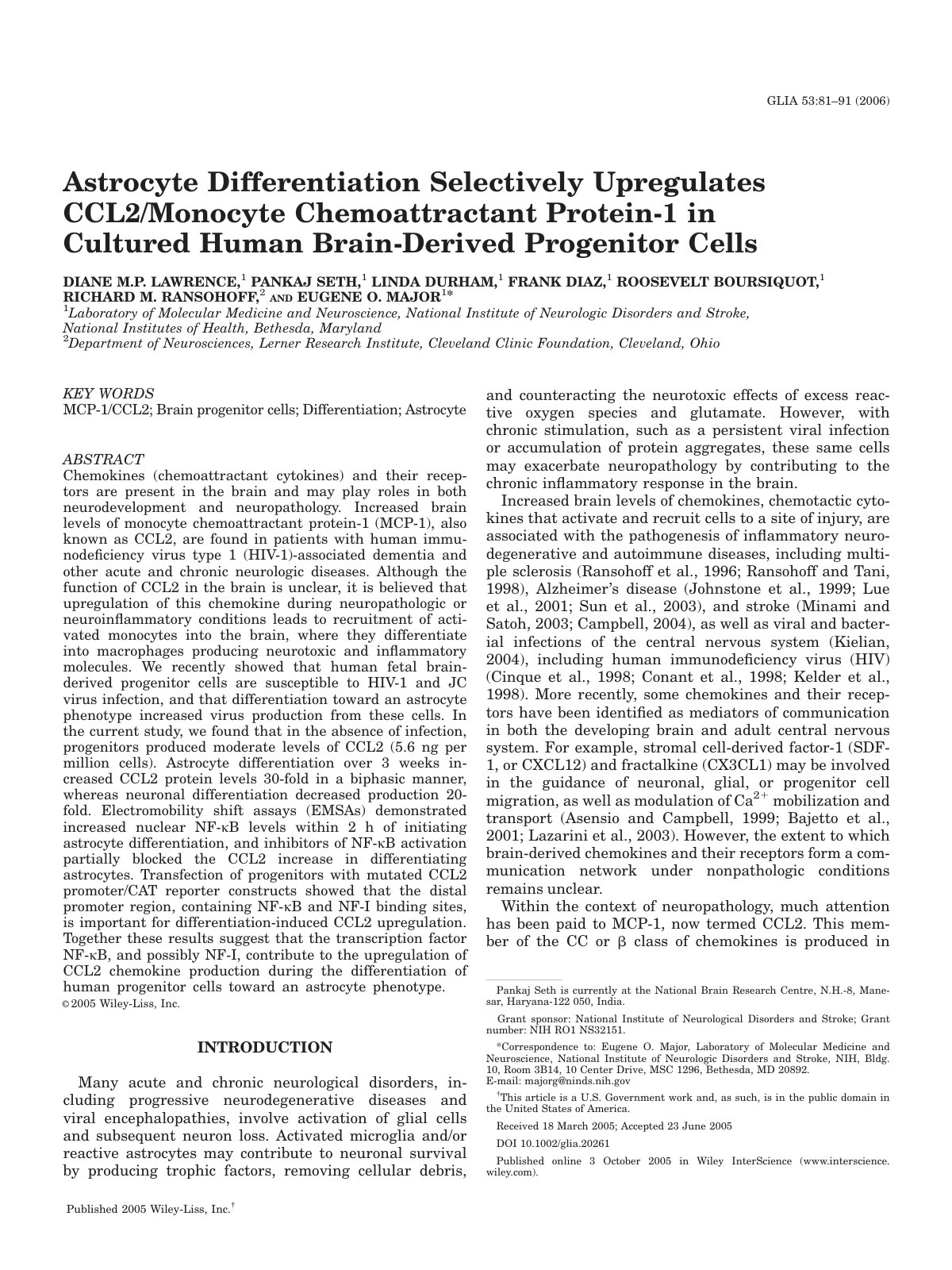 First page of Astrocyte differentiation selectively up