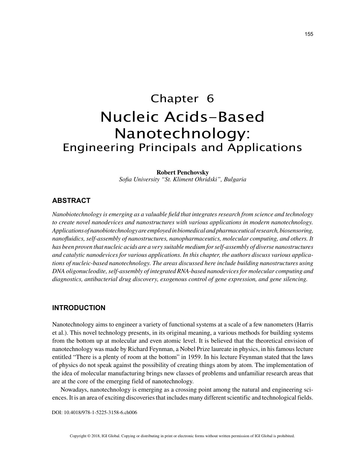 First page of Nucleic Acids Based Nanotechnology