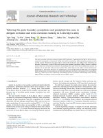 First page of Tailoring the grain boundary precipitates and precipitate-free zone to mitigate corrosion and stress corrosion cracking in Al-Zn-Mg-Cu alloy