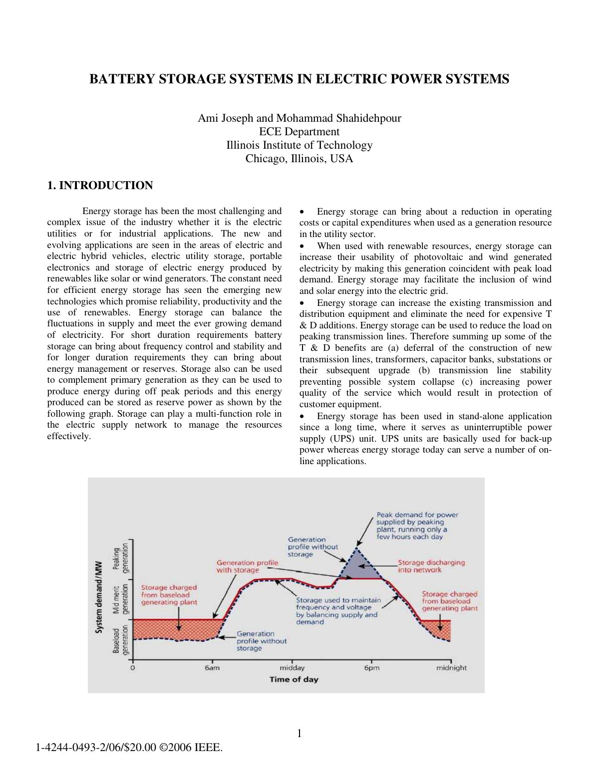 First page of BATTERY STORAGE SYSTEMS IN ELECTRIC POWE