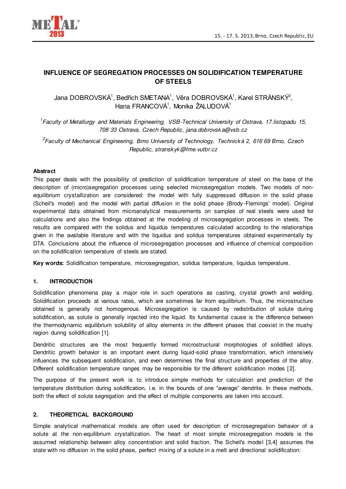 First page of Influence of Segregation Processes on So