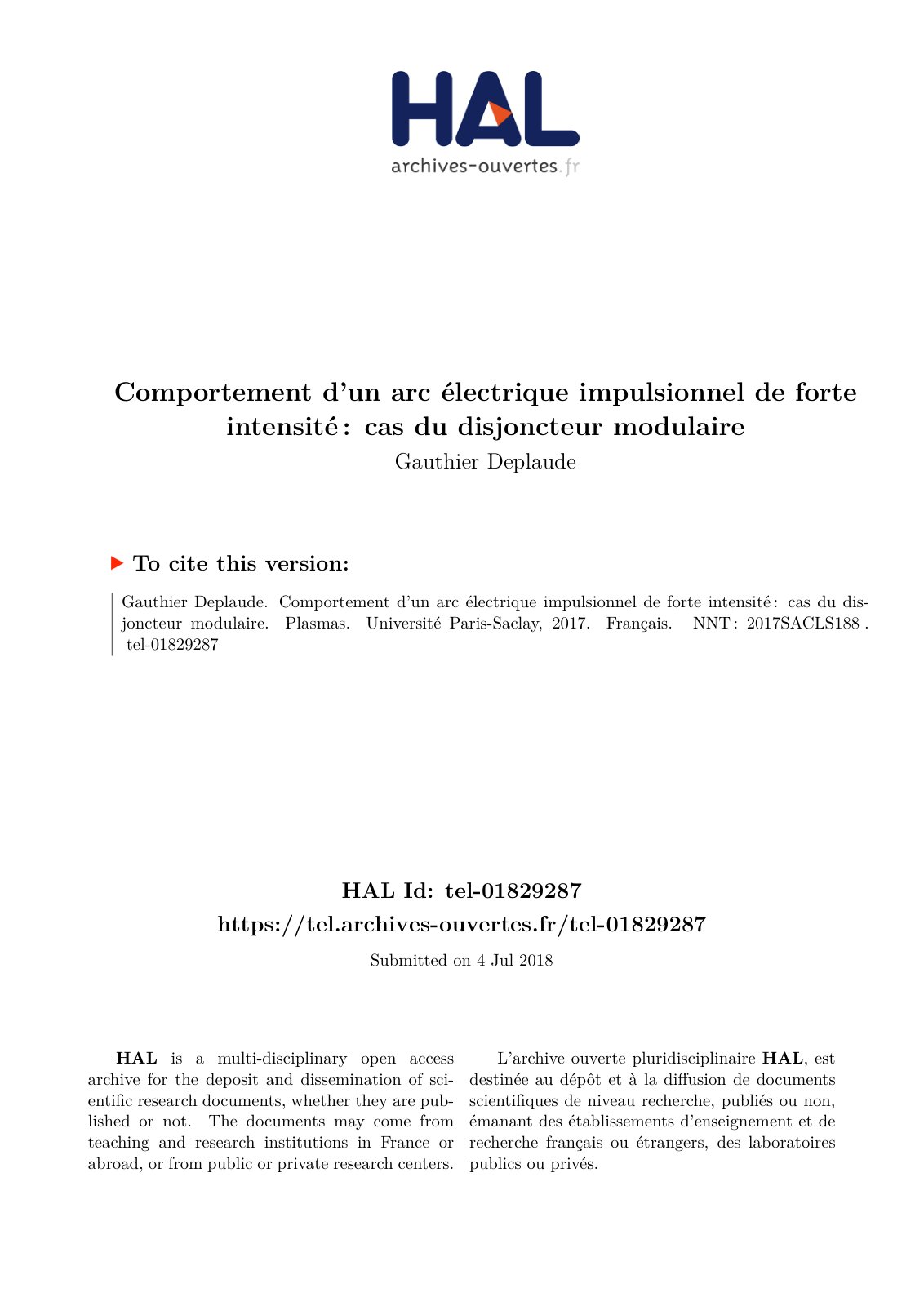 First page of arc electrique 3