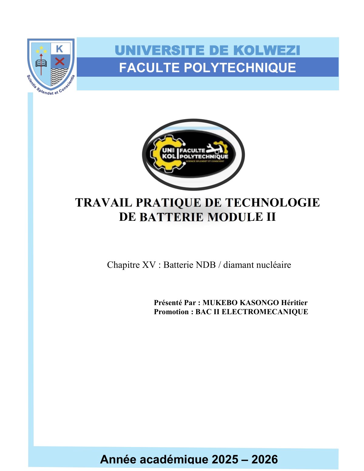 First page of POLYTECH PAGE DE GARDE