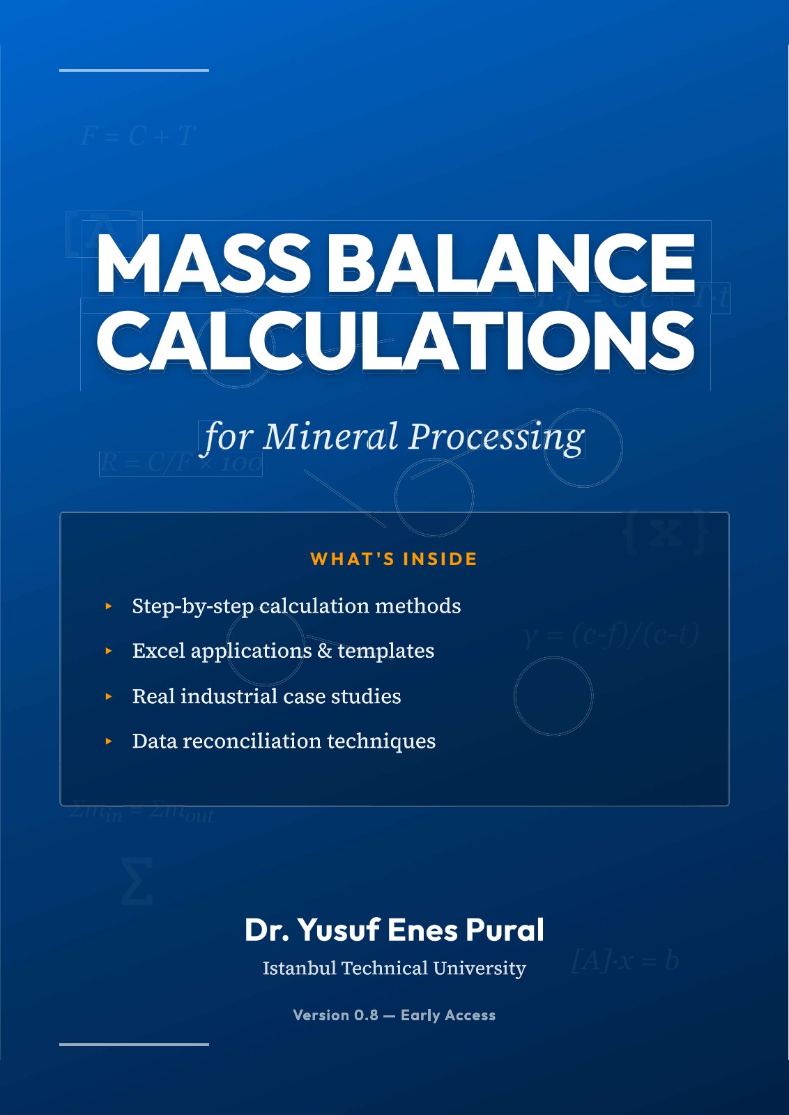First page of Mass Balance Calculation Yusuf Pural