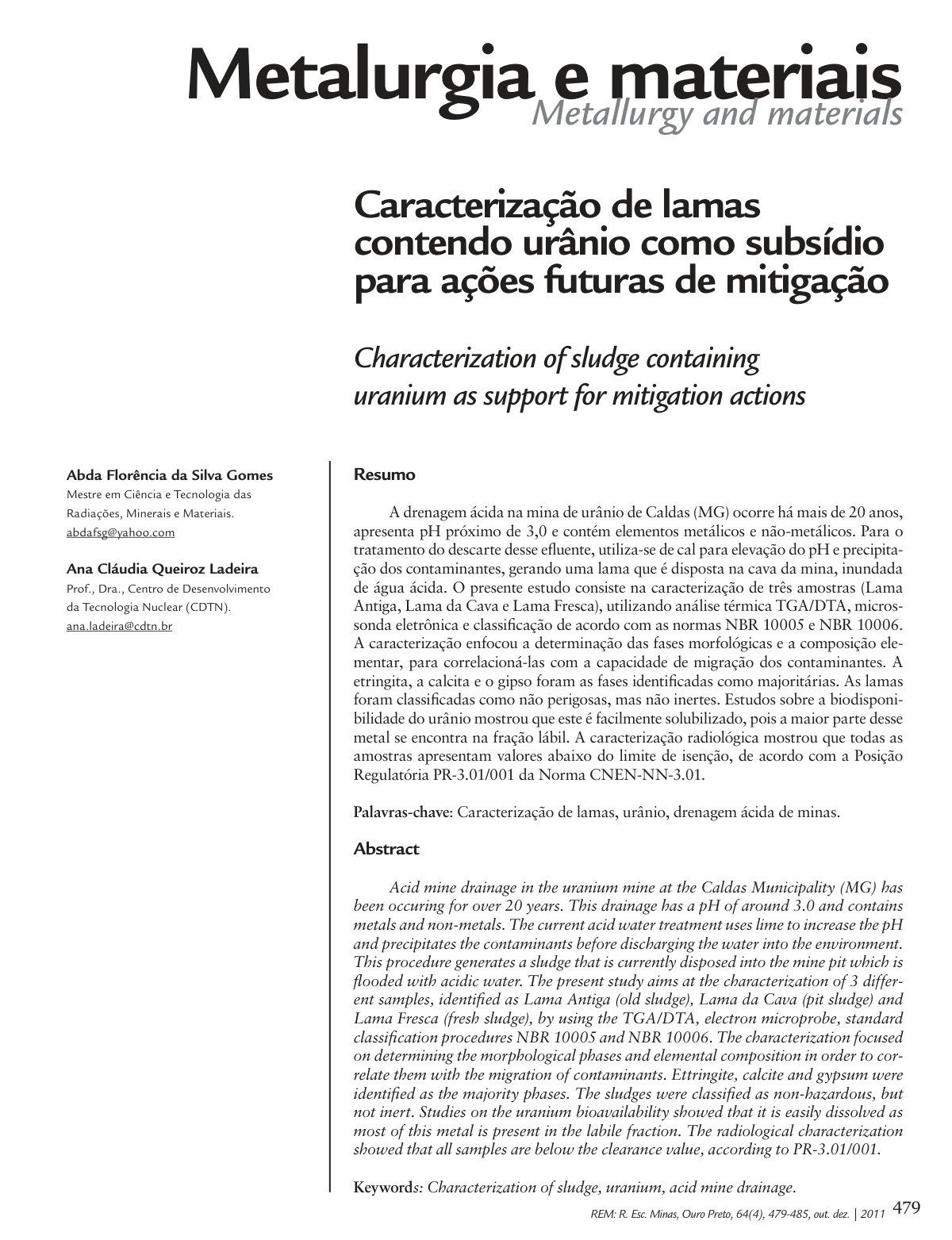First page of Avaliacao do potencial poluidor da indus