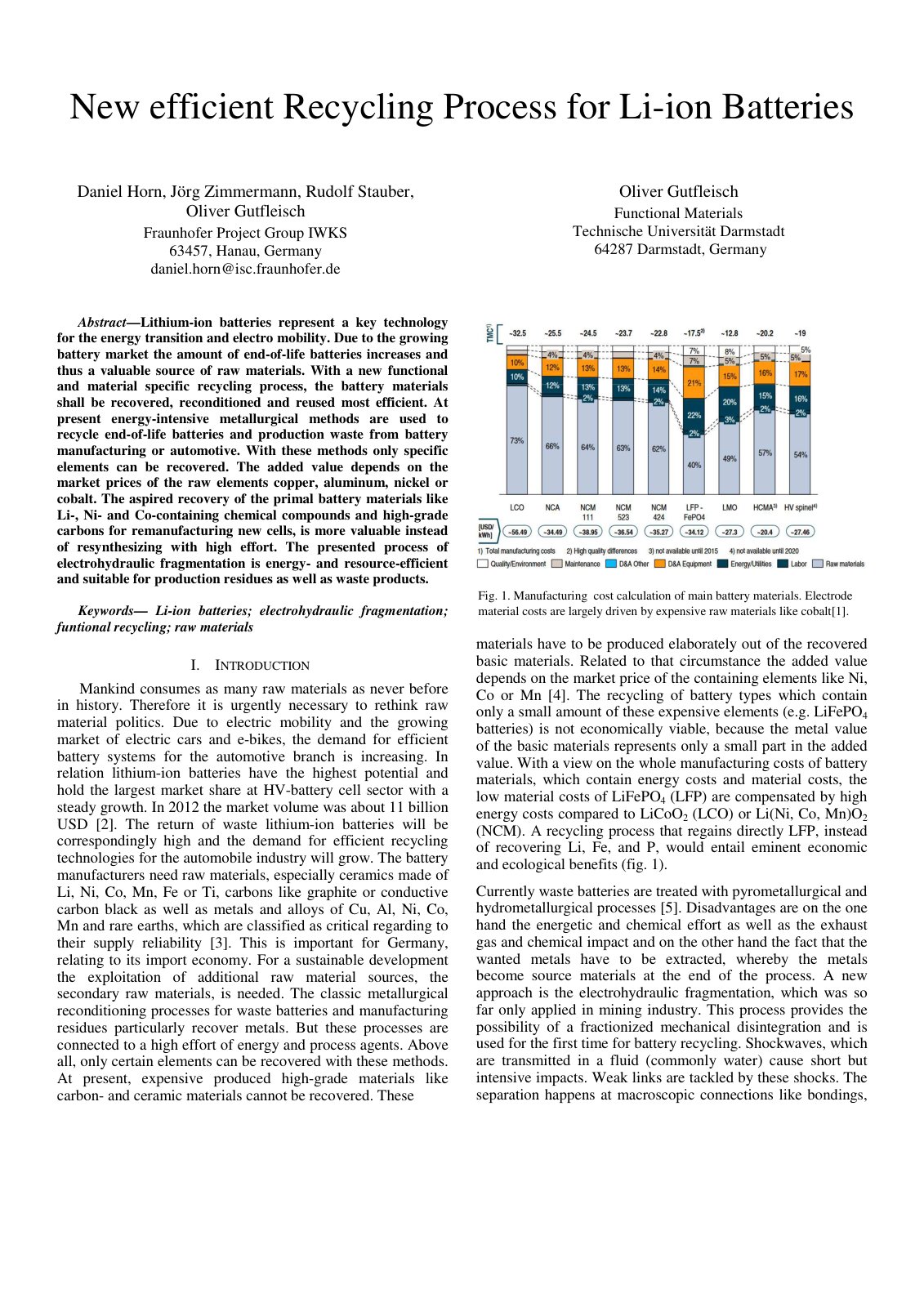 First page of document cell recycling
