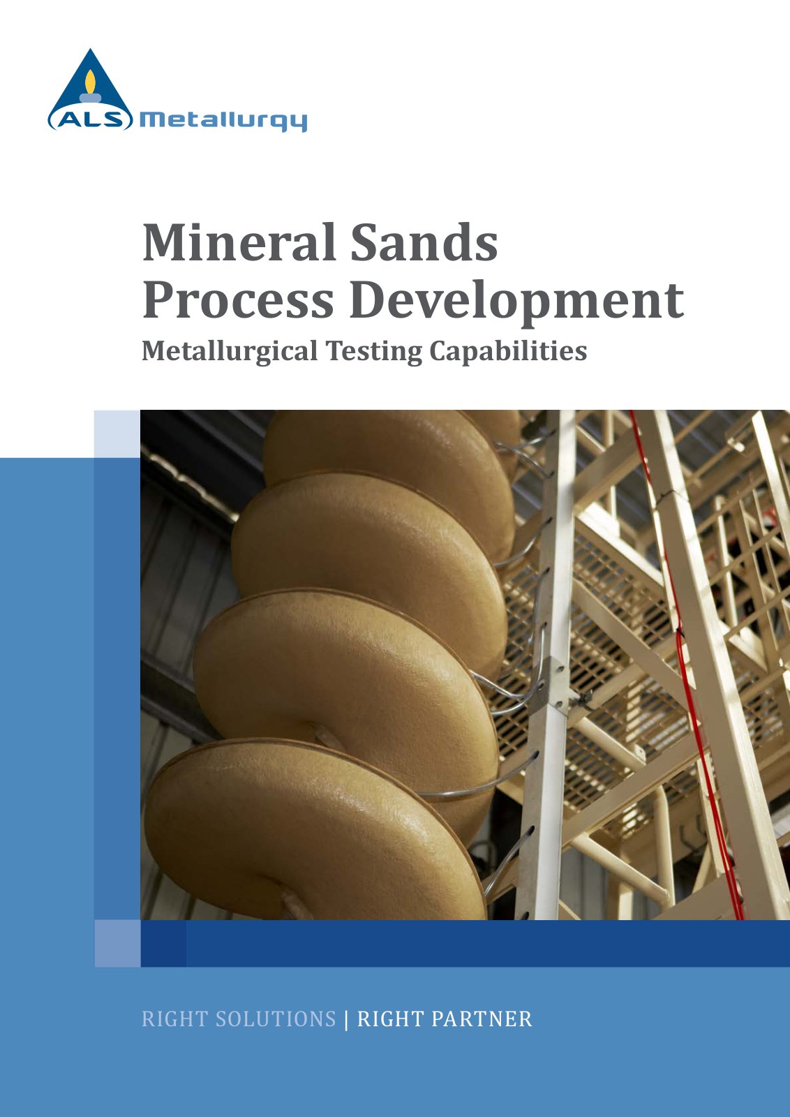 First page of ALS Metallurgy   Mineral Sands Process Development